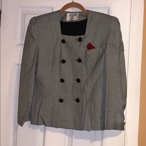 Vintage Kasper A.S.L. 2 piece hounds tooth suit